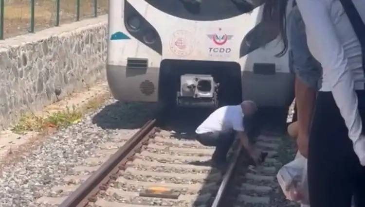Marmaray'da Alanında İlginç Bir Olay: Raylardaki Kediyi Kurtaran Makinist