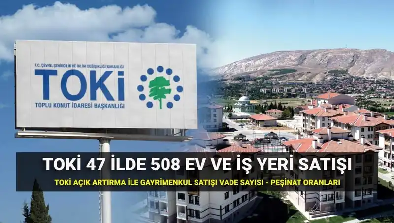 TOKİ 508 Konut ve İş Yeri Satışı Açık Artırma Detayları